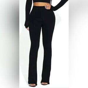 Naked Wardrobe High Waist Bootcut Rib Leggings